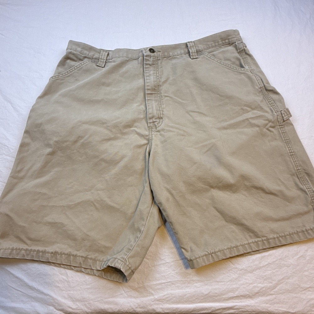 Wrangler Jean Shorts Mens 40 Biege Carpenter Workwear  Utility.